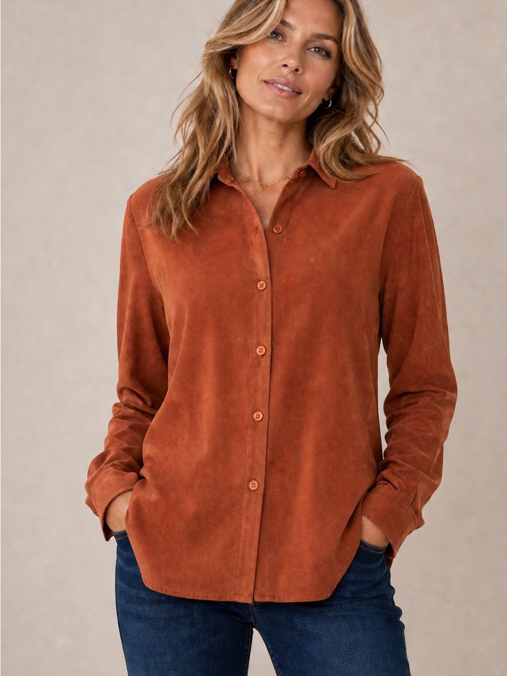 ✨ Real Comfort Button Down Blouse – Soft & Effortless Everyday Style ✨